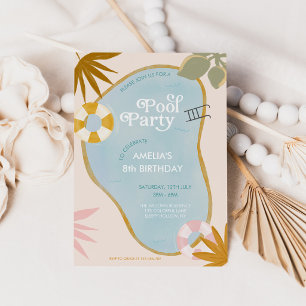 Invitación de cumpleaños para fiesta moderna junto