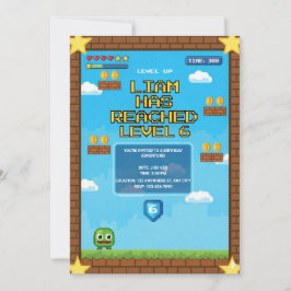 Invitación de cumpleaños para fiesta temática de v