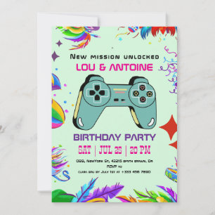 Invitación de Cumpleaños para Gamer