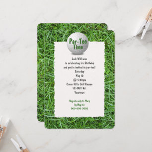 Invitación de cumpleaños para golfista