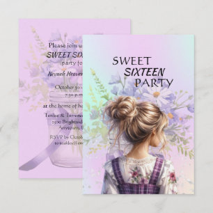 Invitación de cumpleaños para hija en sus dulces d