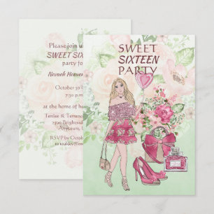 Invitación de cumpleaños para hija Sweet Sixteen