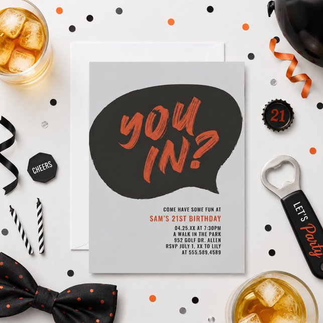 Invitación de cumpleaños para hombres (Subido por el creador)