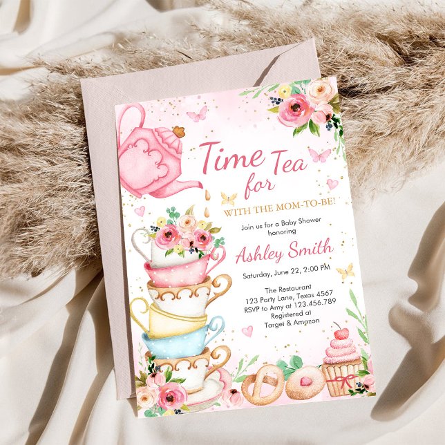 Invitación de cumpleaños para hora del té (Subido por el creador)
