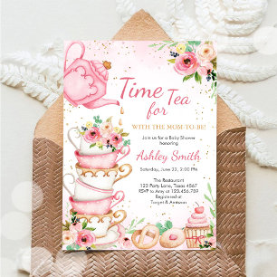 Invitación de cumpleaños para hora del té