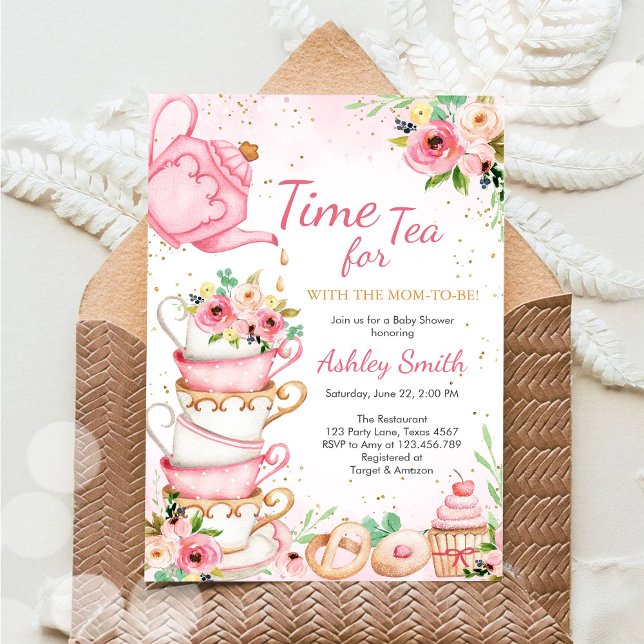 Invitación de cumpleaños para hora del té (Subido por el creador)