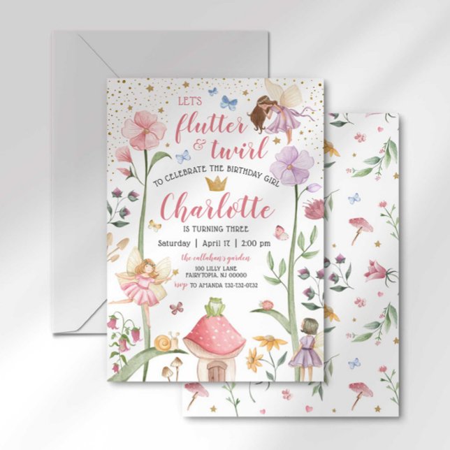 Invitación de cumpleaños para jardín de hadas enca (Subido por el creador)