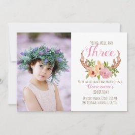 Invitación de cumpleaños para jóvenes silvestres y