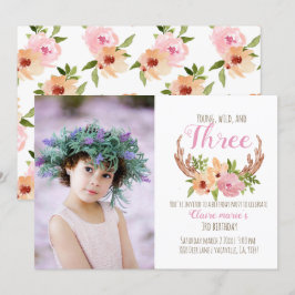 Invitación de cumpleaños para jóvenes silvestres y