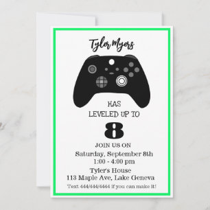 Invitación de cumpleaños para jugador