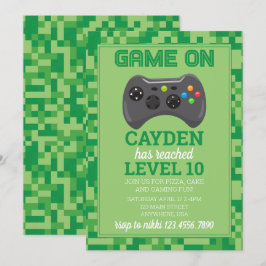 Invitación de cumpleaños para jugador de videojueg