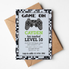 Invitación de cumpleaños para jugador de videojueg