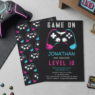 Invitación de cumpleaños para jugador de videojueg