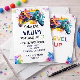 Invitación de Cumpleaños para Jugador Nivel Avanza