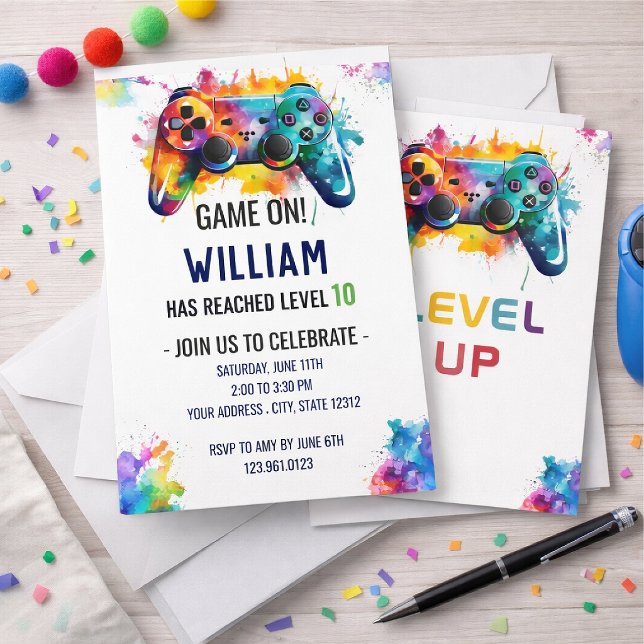 Invitación de Cumpleaños para Jugador Nivel Avanza (Subido por el creador)