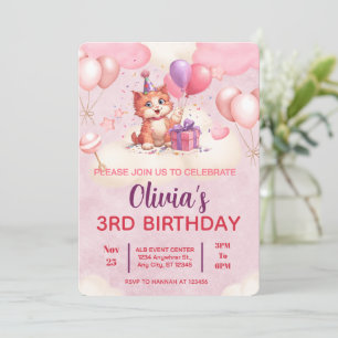 Invitación de cumpleaños para la celebración de ga