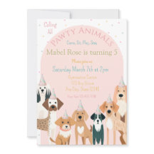 Invitación de cumpleaños para la fiesta de perros