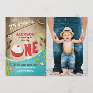Invitación de cumpleaños para la pesca con peces a