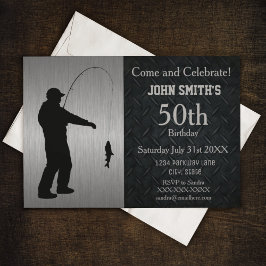Invitación de cumpleaños para la pesca de adultos