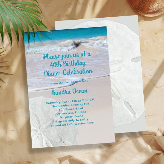 Invitación de cumpleaños para la playa de dólar de (Subido por el creador)
