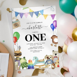 Invitación de cumpleaños para la primera cita vint