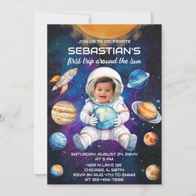 Invitación de Cumpleaños para la Primera Vuelta al (Anverso)