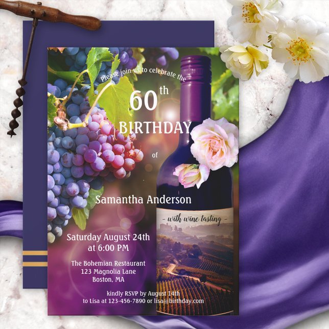 Invitación de cumpleaños para la prueba de vino pa (Subido por el creador)