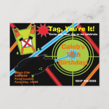 Invitación de cumpleaños para Laser Tag