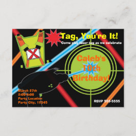 Invitación de cumpleaños para Laser Tag