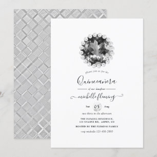 Invitación de cumpleaños para Mardi Gras de diaman