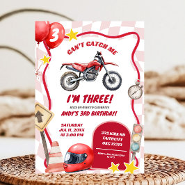 Invitación de cumpleaños para moto de cross