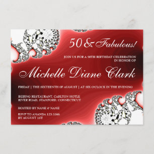 Invitación de cumpleaños para mujer con joyas bril