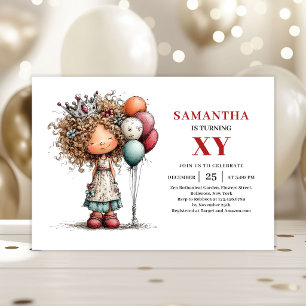 Invitación de Cumpleaños para Niña Chic y Capricho