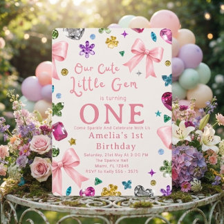 Invitación de cumpleaños para niña con diseño de g