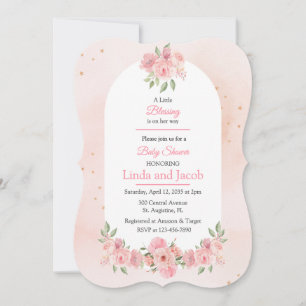 Invitación de Cumpleaños para Niña con Flores de R