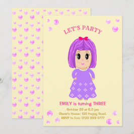 Invitación de cumpleaños para niña linda