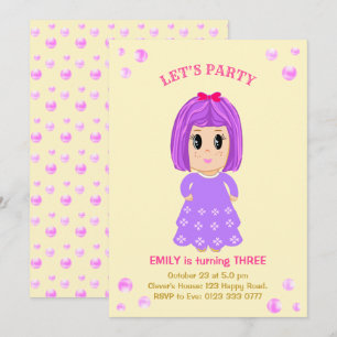 Invitación de cumpleaños para niña linda