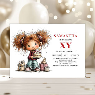 Invitación de Cumpleaños para Niña Pequeña Tema de