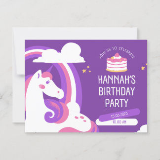 Invitación de cumpleaños para niñas 