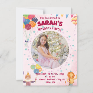 invitación de cumpleaños para niñas