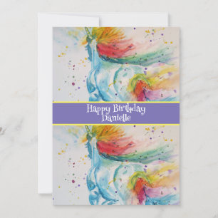 Invitación de cumpleaños para niñas arte de unicor