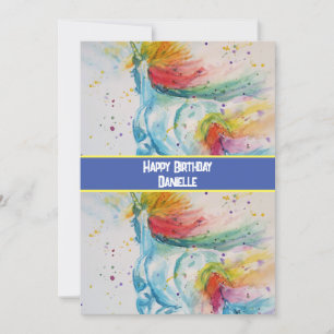 Invitación de cumpleaños para niñas arte de unicor