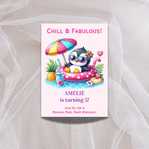 Invitación de cumpleaños para niñas Fiesta de pisc