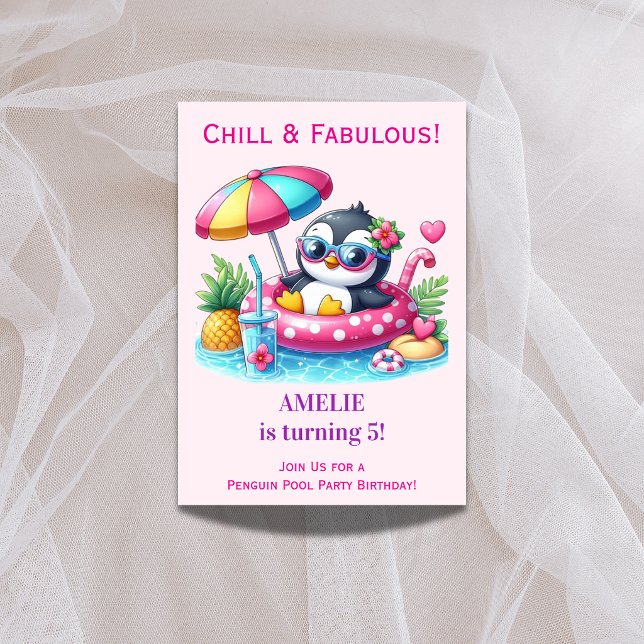 Invitación de cumpleaños para niñas Fiesta de pisc (Subido por el creador)