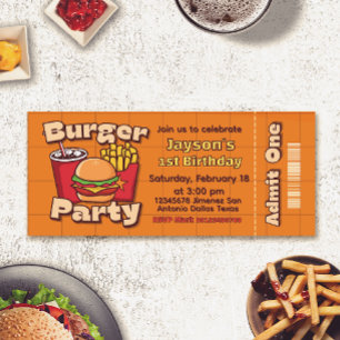 Invitación de cumpleaños para niño con fiesta de h