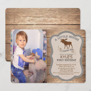 Invitación de cumpleaños para niño con foto de alc