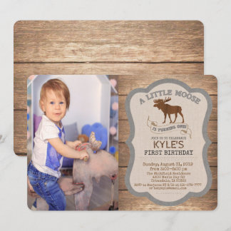 Invitación de cumpleaños para niño con foto de alc