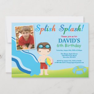 Invitación de Cumpleaños para Niño Fiesta en Pisci