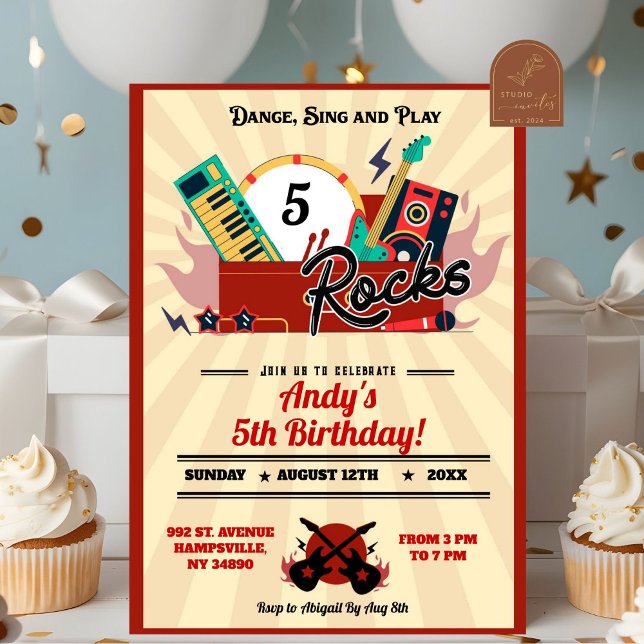 Invitación de cumpleaños para niño nacido para la  (Subido por el creador)
