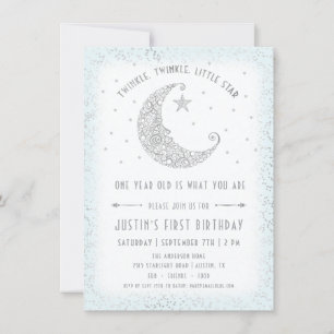 Invitación de cumpleaños para niño Twinkle Twinkle